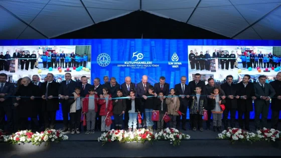 Deprem Bölgesinde 50. Yıl Kütüphaneleri Hizmete Girdi