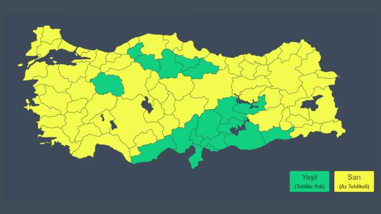 Meteoroloji’den 63 il için sarı uyarı