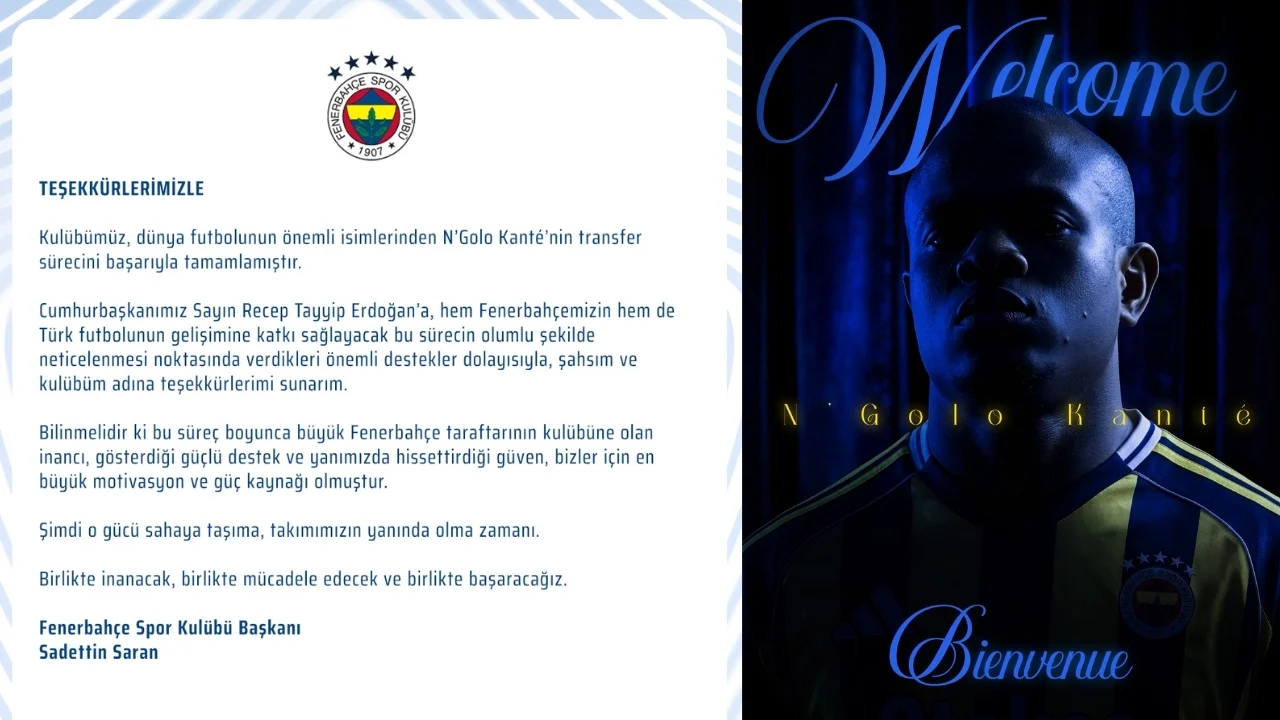 Saran’dan Cumhurbaşkanı Erdoğan’a Kante teşekkürü